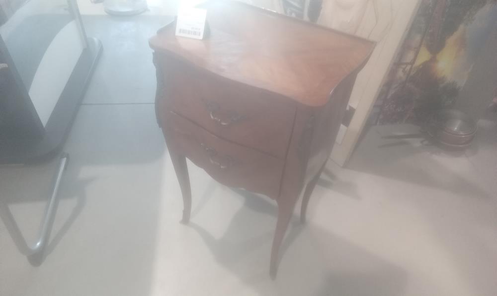 CHEVET BOIS DE ROSE 2 TIROIRS STYLE LOUIS XV