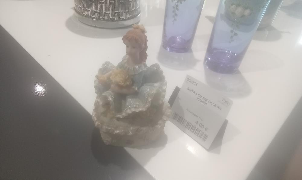 BOITE A BIJOUX FILLE EN RESINE