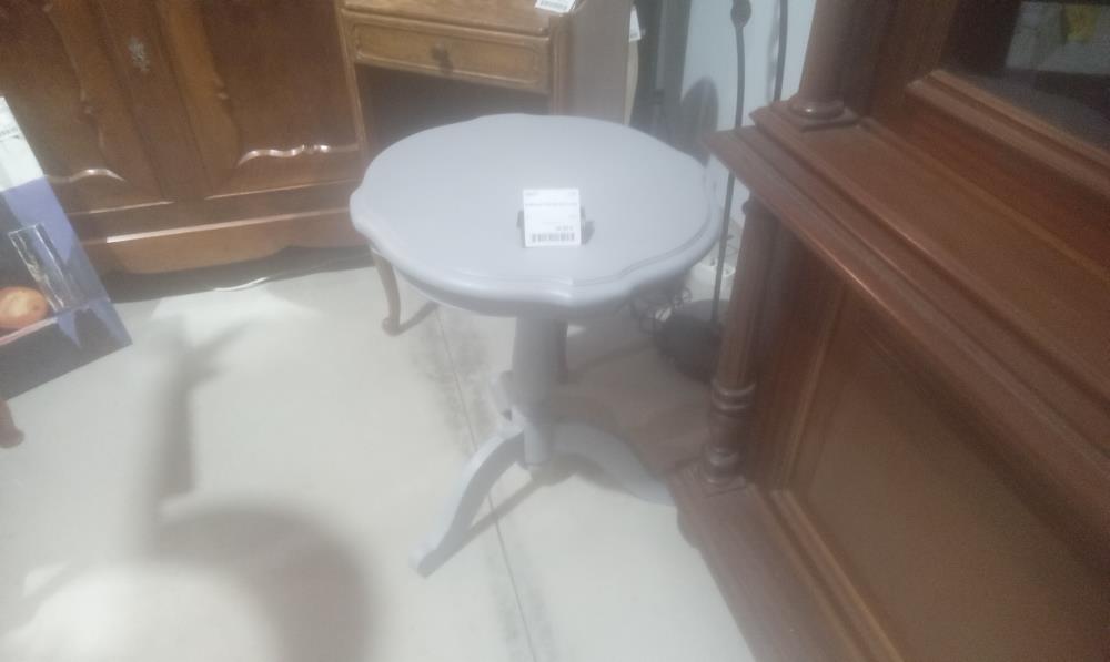 GUERIDON TRIPODE PEINT GRIS