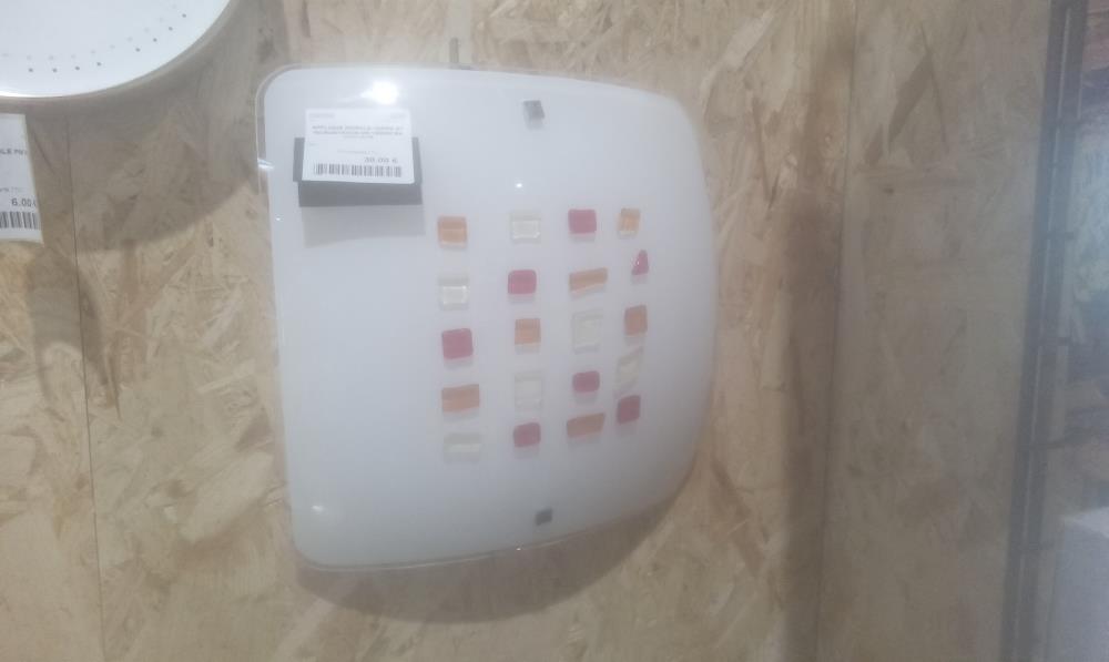 APPLIQUE MURALE VERRE ET INCRUSTATION DE VERRE EN COULEUR