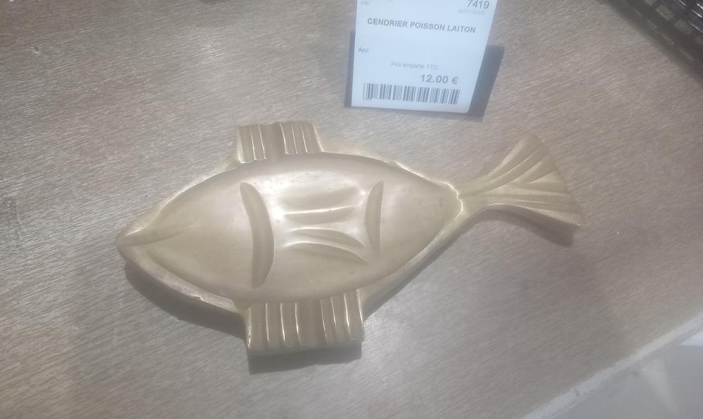 CENDRIER POISSON LAITON