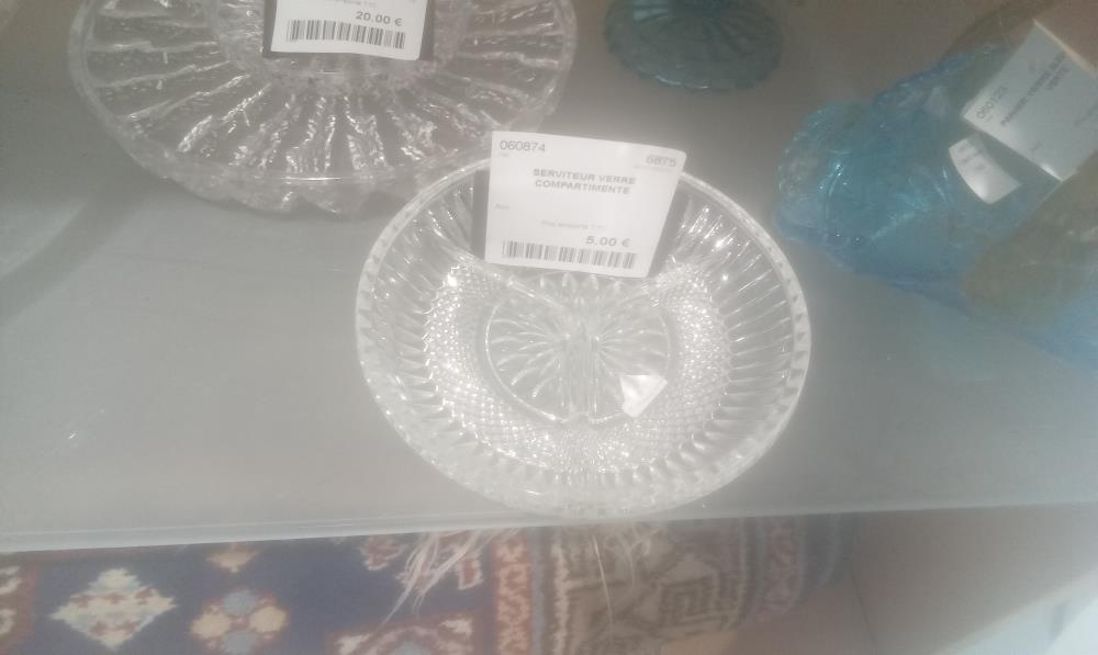 SERVITEUR VERRE COMPARTIMENTE