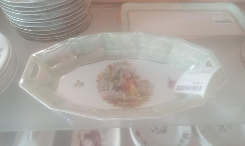 PLAT CREUX CERAMIQUE 2ANSE DECOR SCENE GALANTE