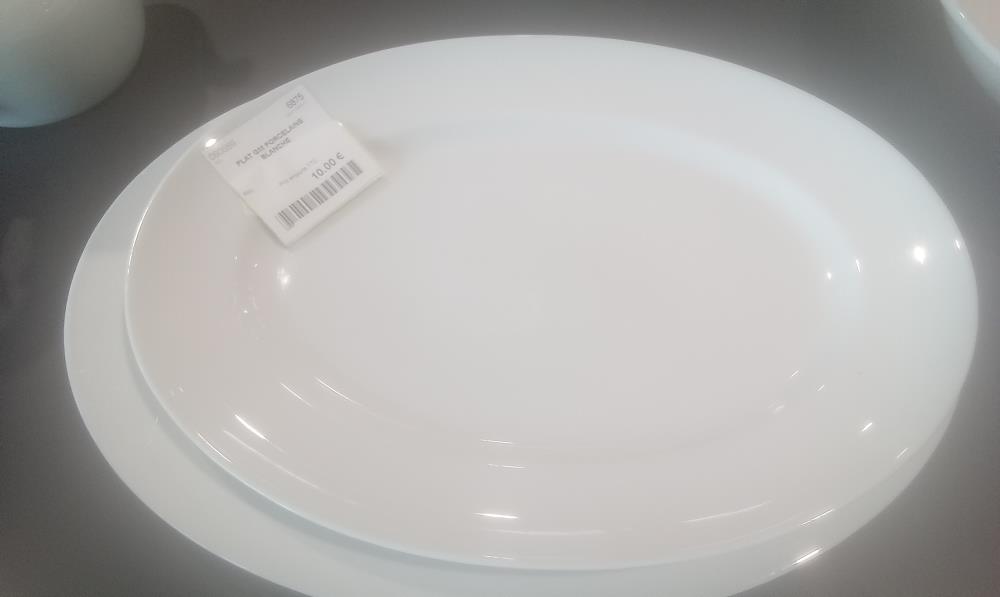 PLAT GM PORCELAINE BLANCHE