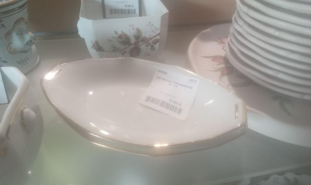 LOT DE 2 RAVIERS BORDURE DOREE