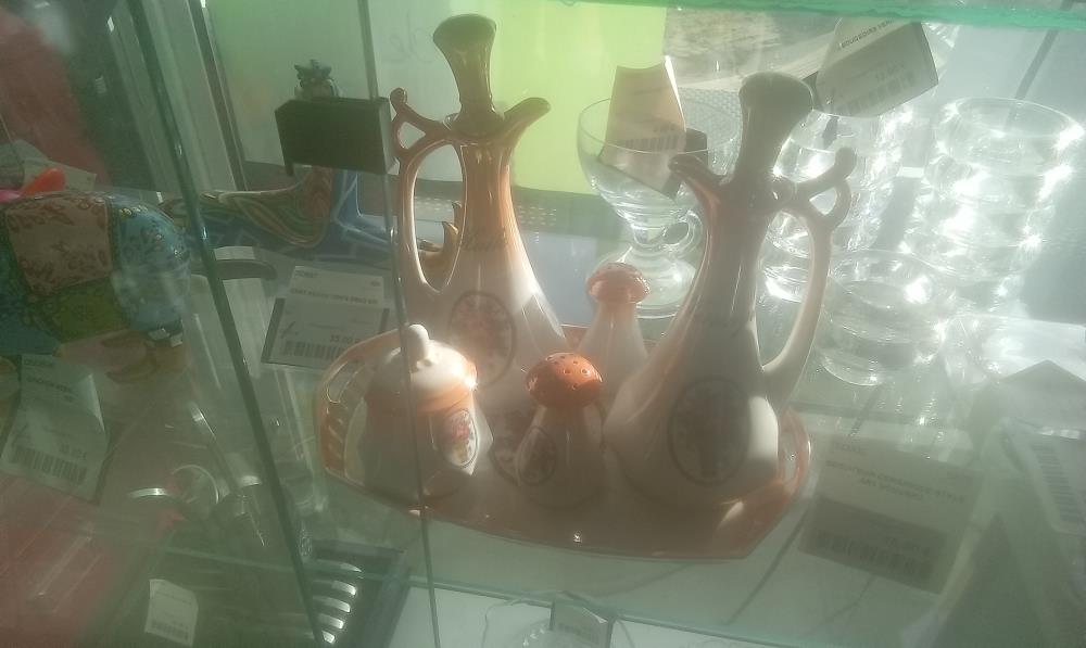 SERVITEUR CERAMIQUE STYLE ART NOUVEAU