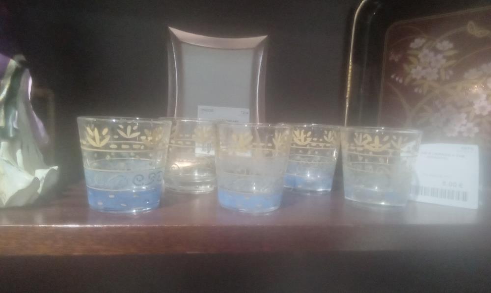 LOT DE 5 VERRES A THE ORIENTAL