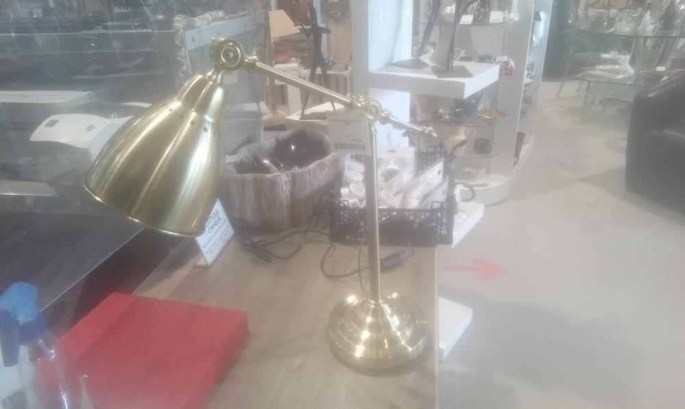 LAMPE DE BUREAU METAL DORE