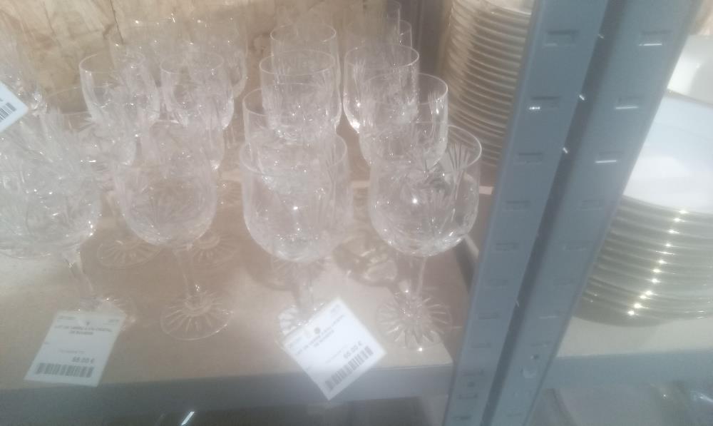 LOT DE VERRE A EAU CRISTAL DE BOHEME