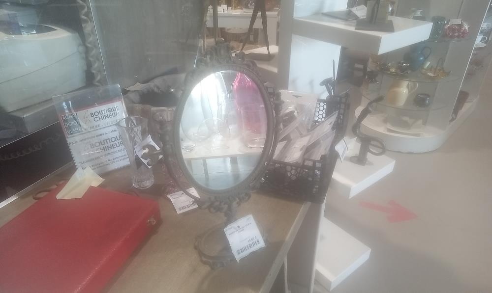 MIROIR LAITON EN L'ETAT A POSER