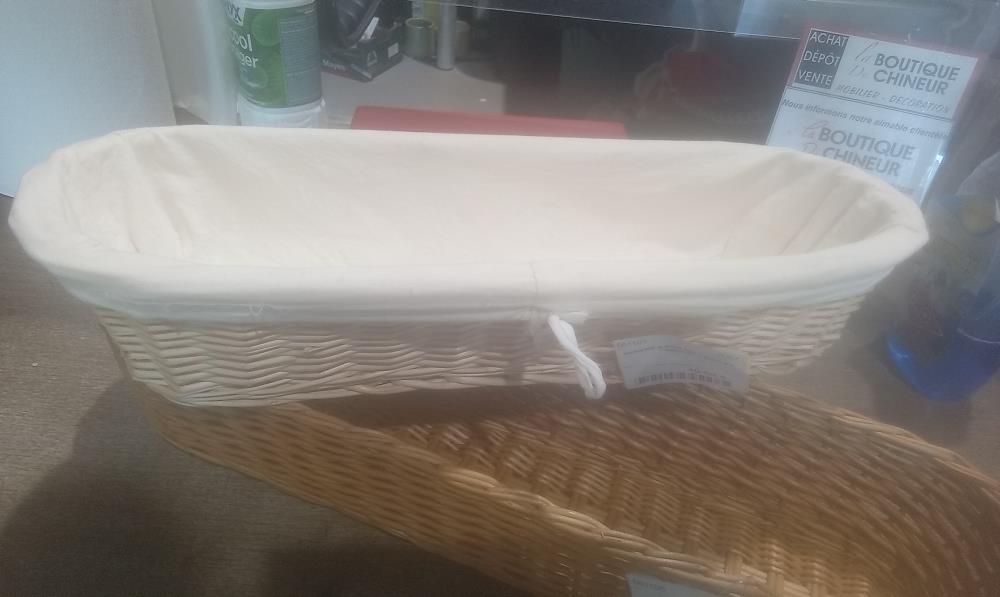 PANIERE A PAIN GM OSIER ET TISSUS