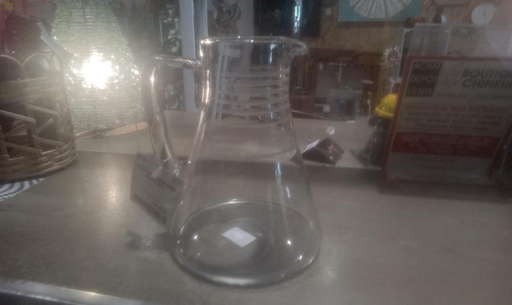 PICHET A EAU 1ANSE VERRE SERIGRAPHE