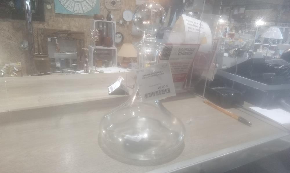 CARAFE EN VERRE A DECANTER+BOUCHON