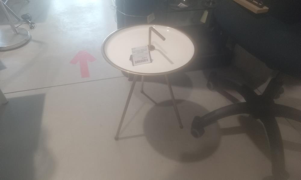 SELETTE METAL DESIGN  PIED DORE PLATEAU LAQUE BEIGE 1ANSE DOREE