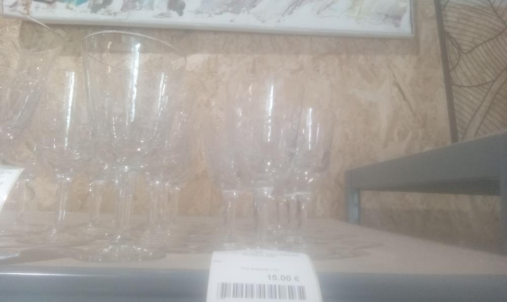 LOT DE VERRE A PIED DECOR FLORAL PM
