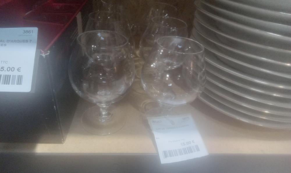 LOT DE VERRES A COGNAC
