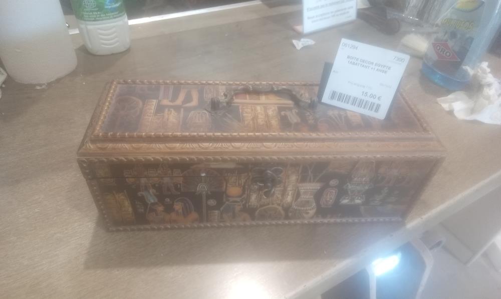 BOITE DECOR EGYPTE 1ABATTANT +1 ANSE