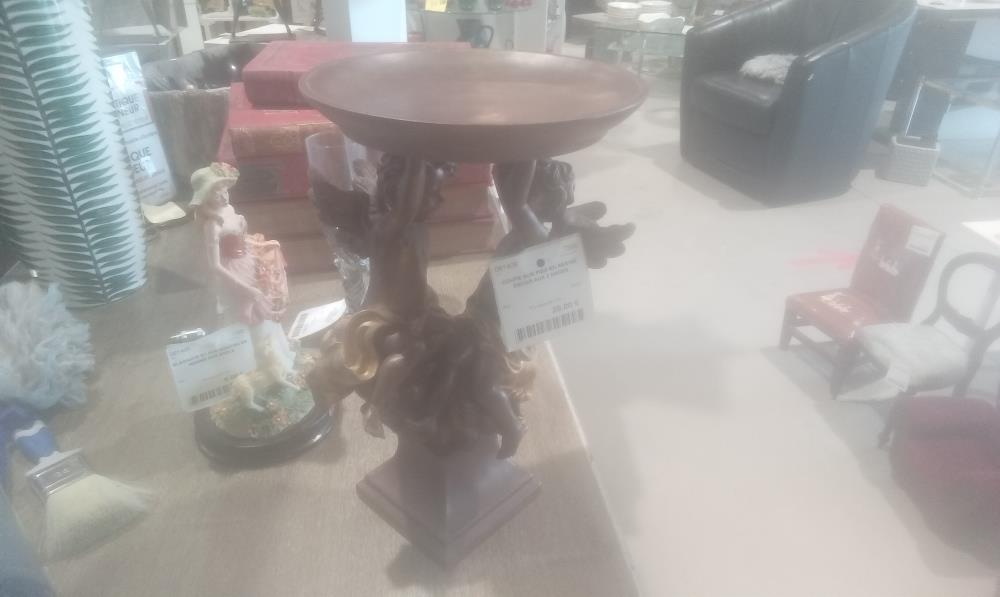 COUPE SUR PIED EN RESINE DECOR AUX 2 ANGES