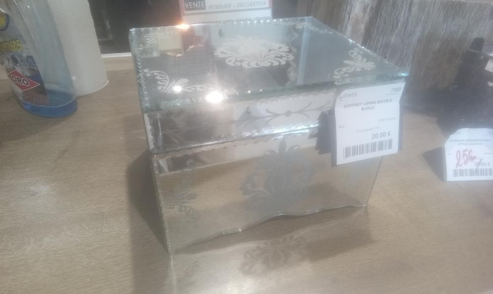 COFFRET VERRE BOITE A BIJOUX