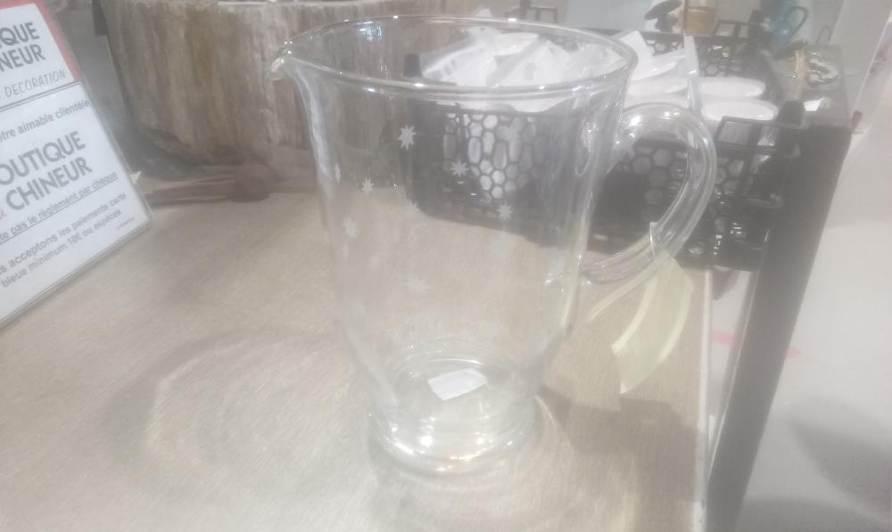 CARAFE VERRE +4 VERRE DECOR ETOILE
