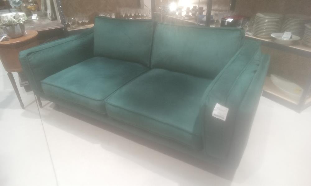 CANAPE TISSUS SIA  VERT 2 PLACES EN L'ETAT