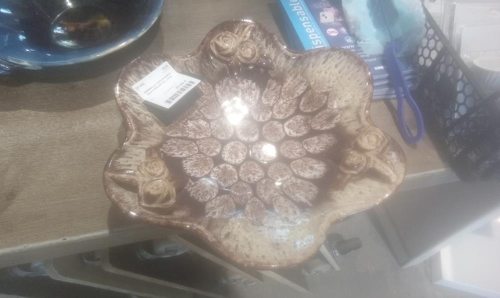 CORBEILLE CERAMIQUE A FRUIT+RELIEF EN L'ETAT