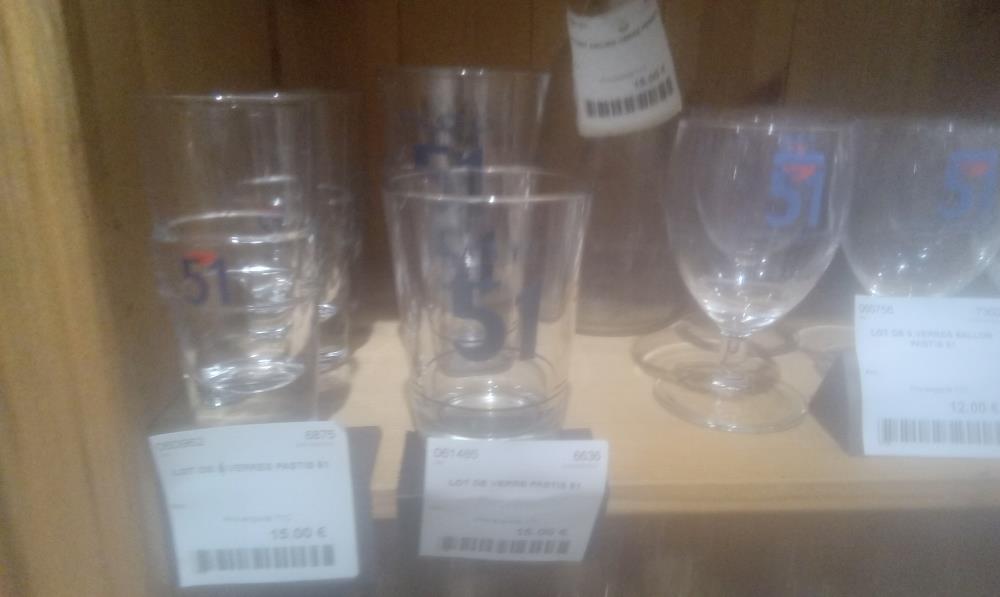 LOT DE VERRE PASTIS 51