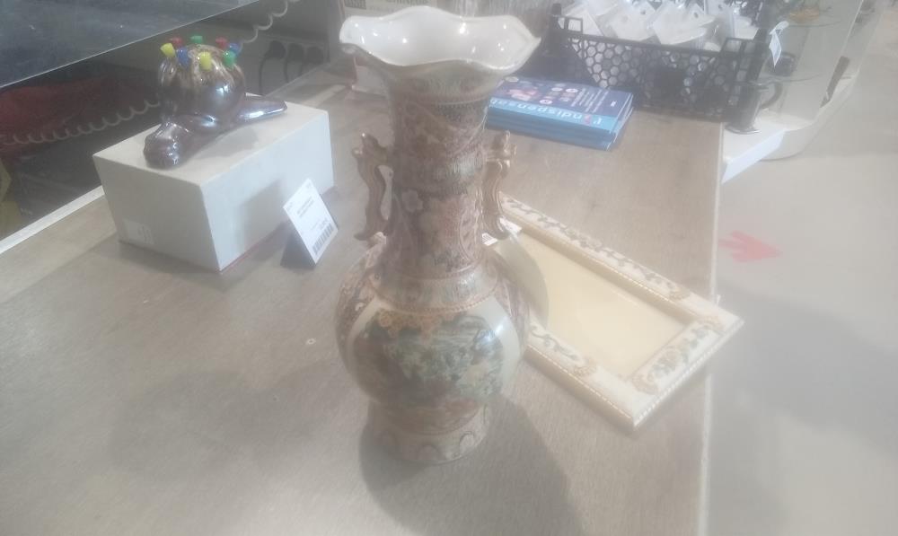 VASE CERAMIQUE DECOR ASIATIQUE