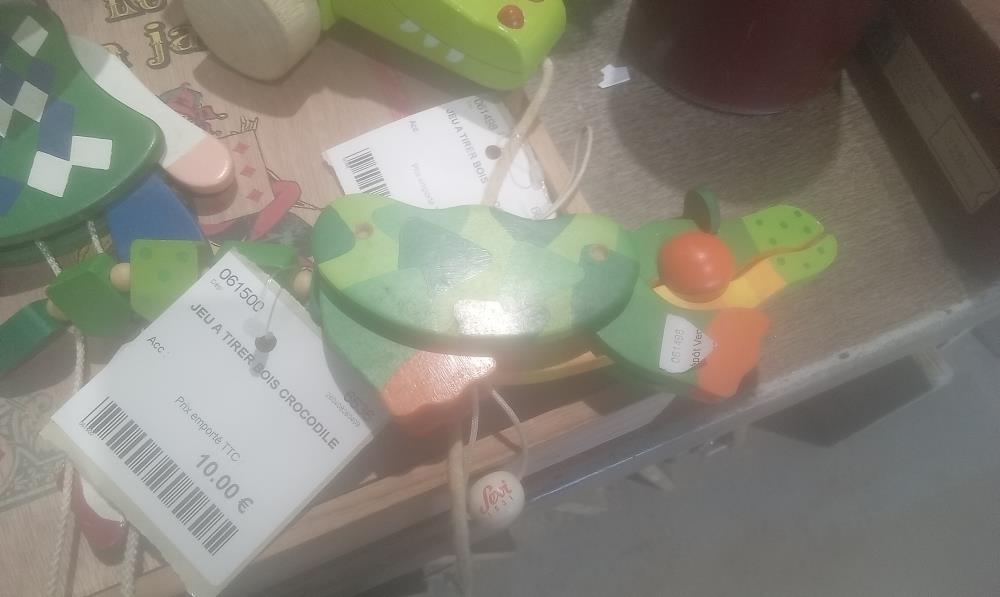 JEU A TIRER BOIS CROCODILE