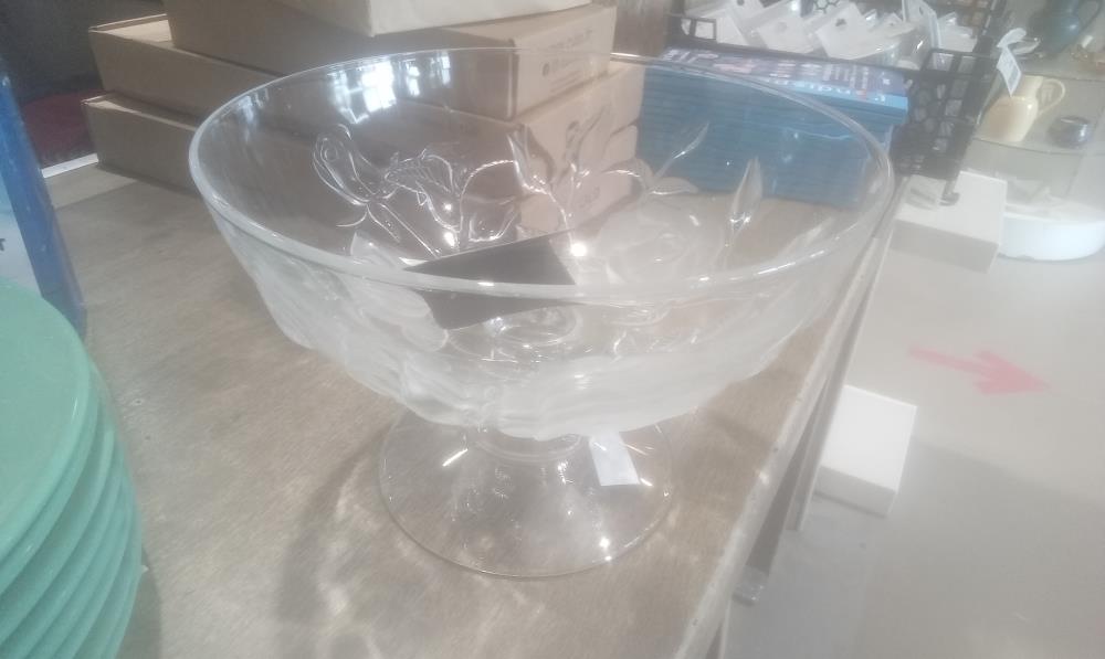 COUPE EN VERRE DECOR ROSE