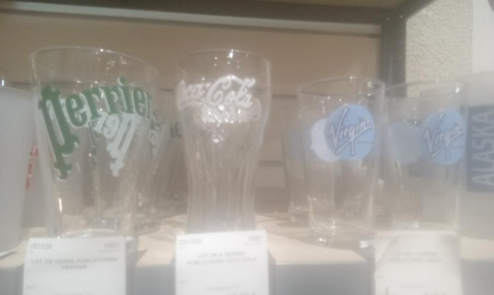 LOT DE 6 VERRES PUBLICITAIRE COCA COLA