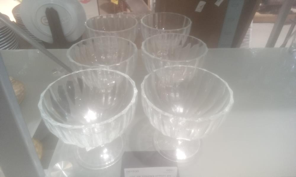 LOT DE COUPES AFRUIT EN VERRE