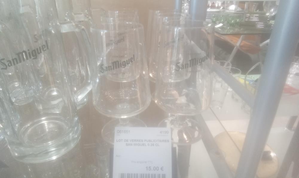 LOT DE VERRES PUBLICITAIRES SAN MIGUEL 0.25 CL