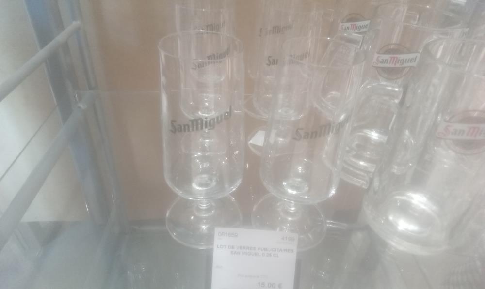 LOT DE VERRES PUBLICITAIRES SAN MIGUEL 0.25 CL