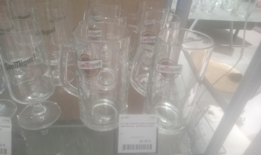 LOT DE CHOPES PUBLICITAIRES SAN MIGUEL  ESPECIAL 0.50CL