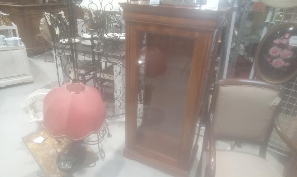 VITRINE MERISIER MASSIF STYLE LOUIS PHILIPPE EN L'ETAT