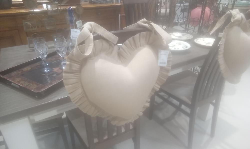 COEUR EN TISSUS BEIGE