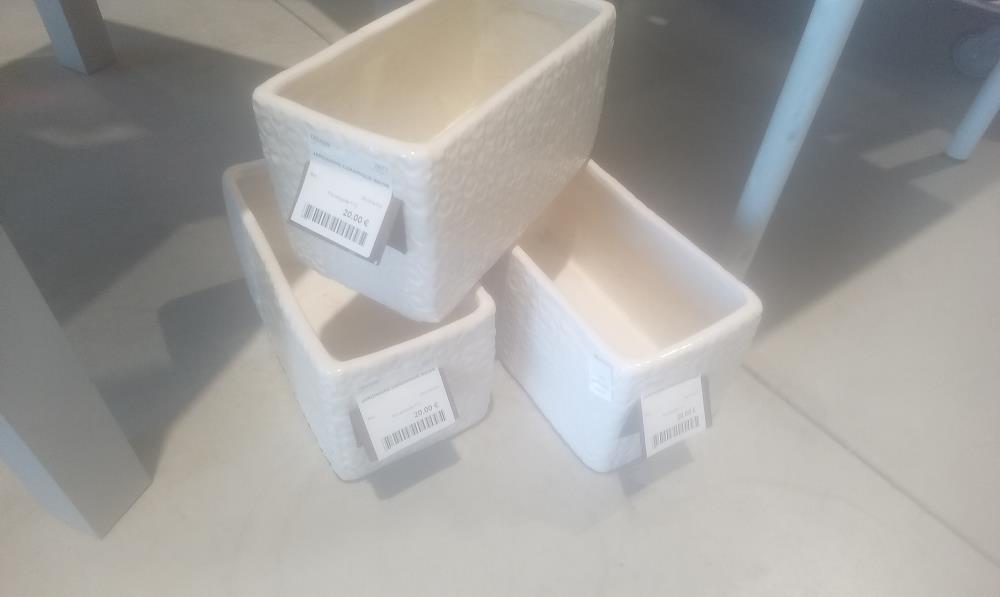 JARDINIERE CERAMIQUE BEIGE