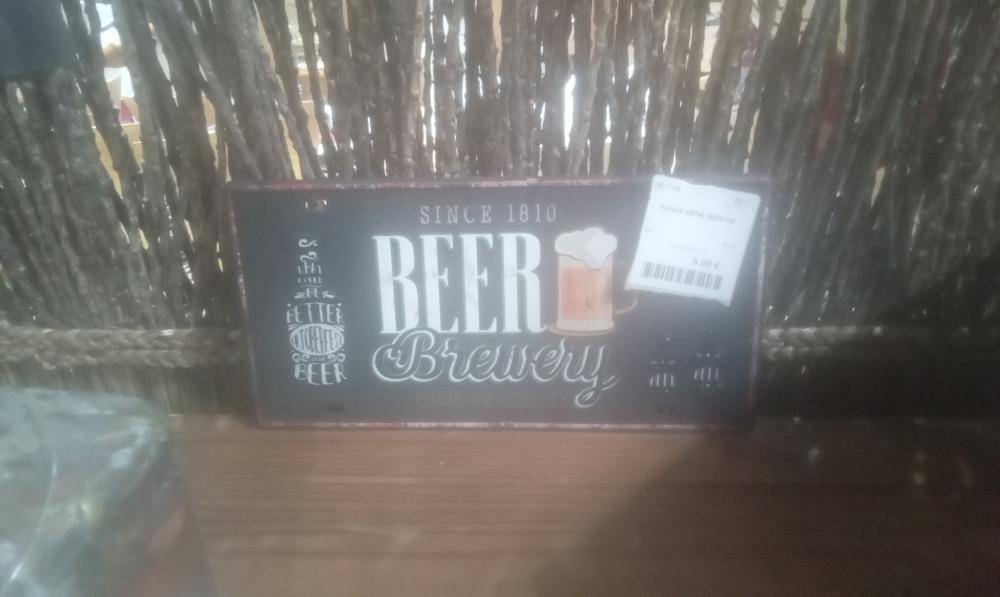 PLAQUE METAL BEER PM