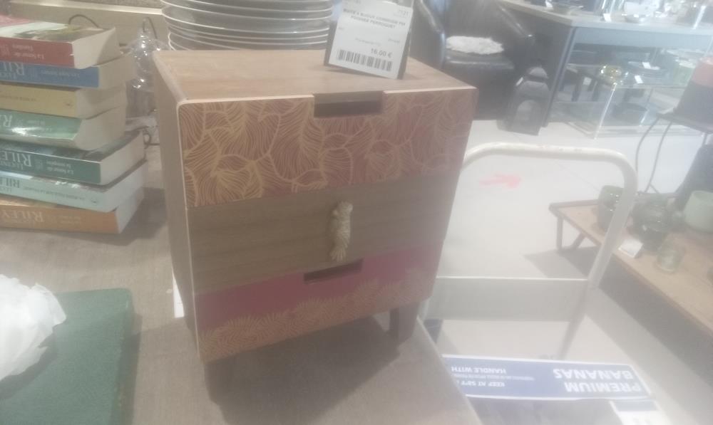 BOITE A BIJOUX COMMODE PM POIGNEE PERROQUET
