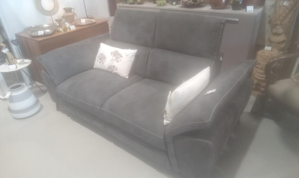 CANAPE RELAX ELECTRIQUE EN MICROFIBRE+TETIERES RELEVABLE EN L'ETAT