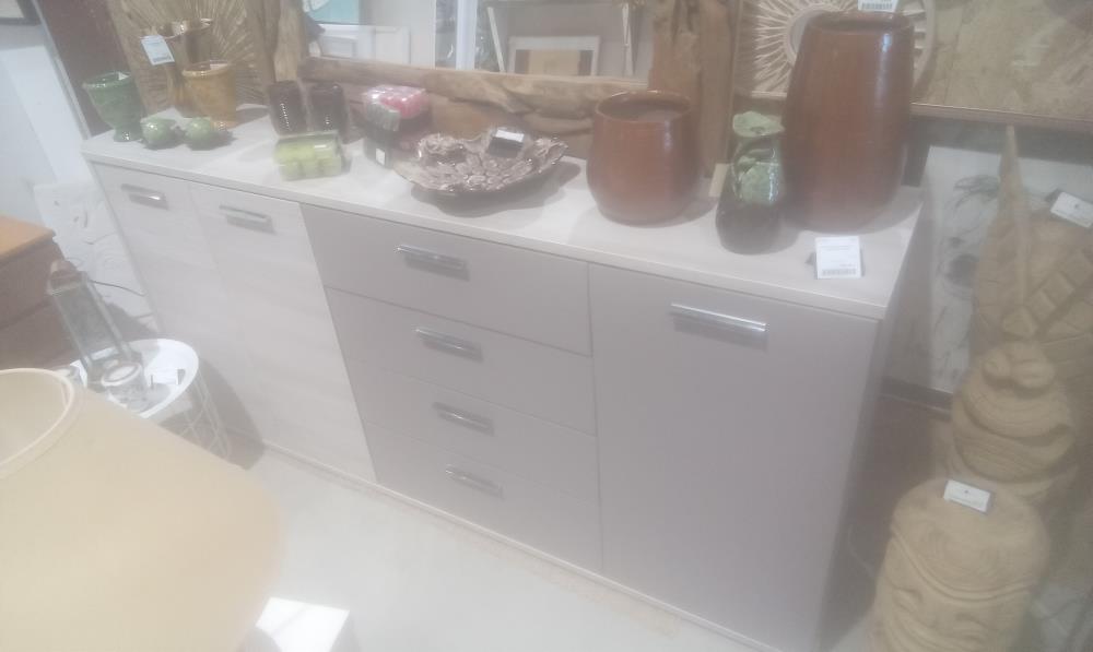 ENFILADE MELAMINEE 4T TIROIRS+3 PORTES
