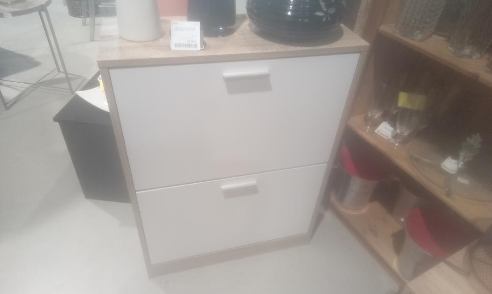 MEUBLE A CHAUSSURE MELAMINE 2 ABATTANTS
