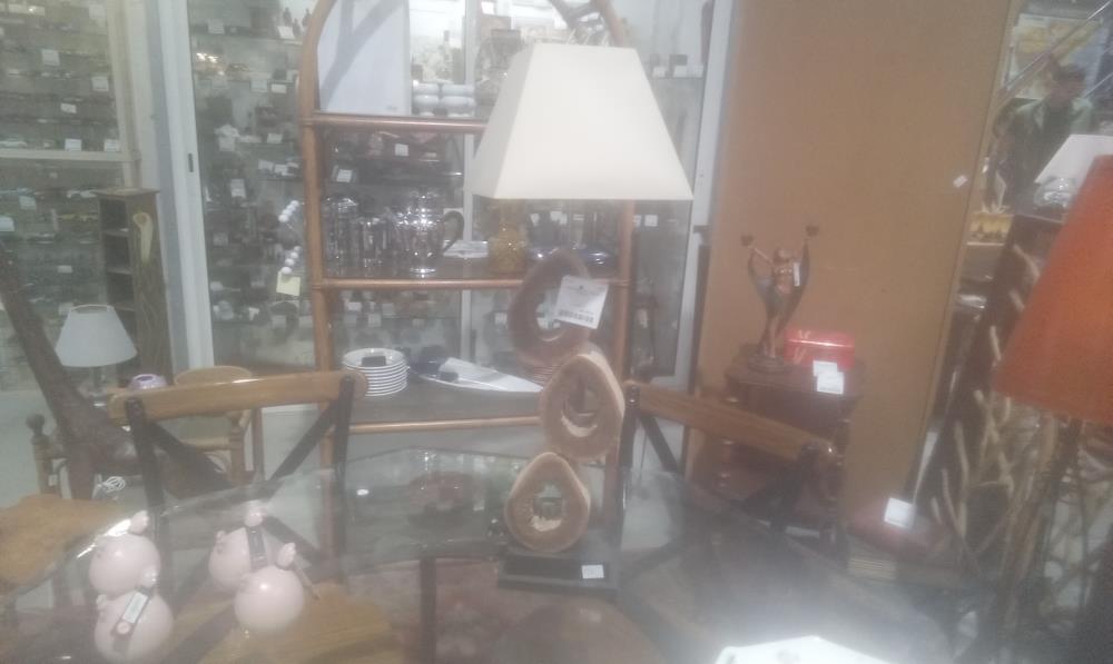 LAMPE BOIS EXOTIQUE X3 ANNEAUX