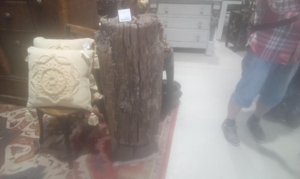 AUGE EN BOIS SUR SOCLE METAL