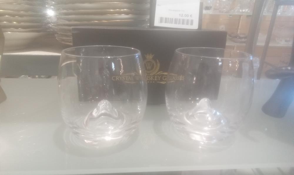 PAIRE DE VERRE CRISTAL A WHISKY