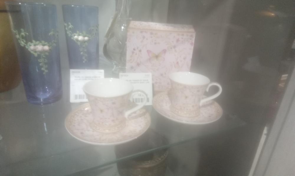 PAIRE DE TASSES ET SOUS TASSES MAJESTIC EASY LIFE