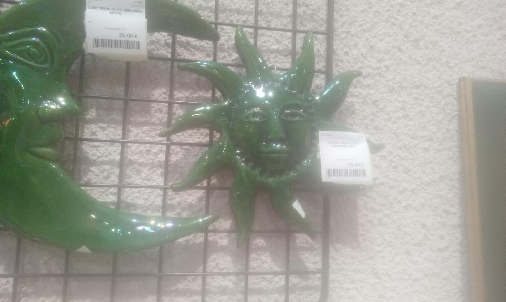 SOLEIL TERRE CUITE VERNISSEE VERT