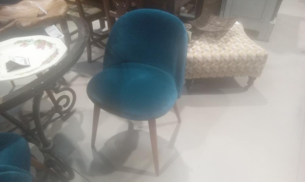 LOT DE 4 CHAISES DESIGN BLEUES MAISON DU MONDE