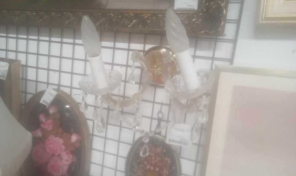 APPLIQUE DOUBLE PAMPILLE EN VERRE